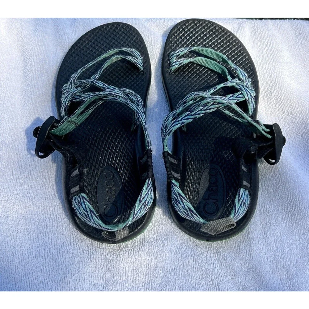 Chaco Sandals Youth Girls Size 2 Green Slip on Strap‎ Shoes Sport Hiking Casual